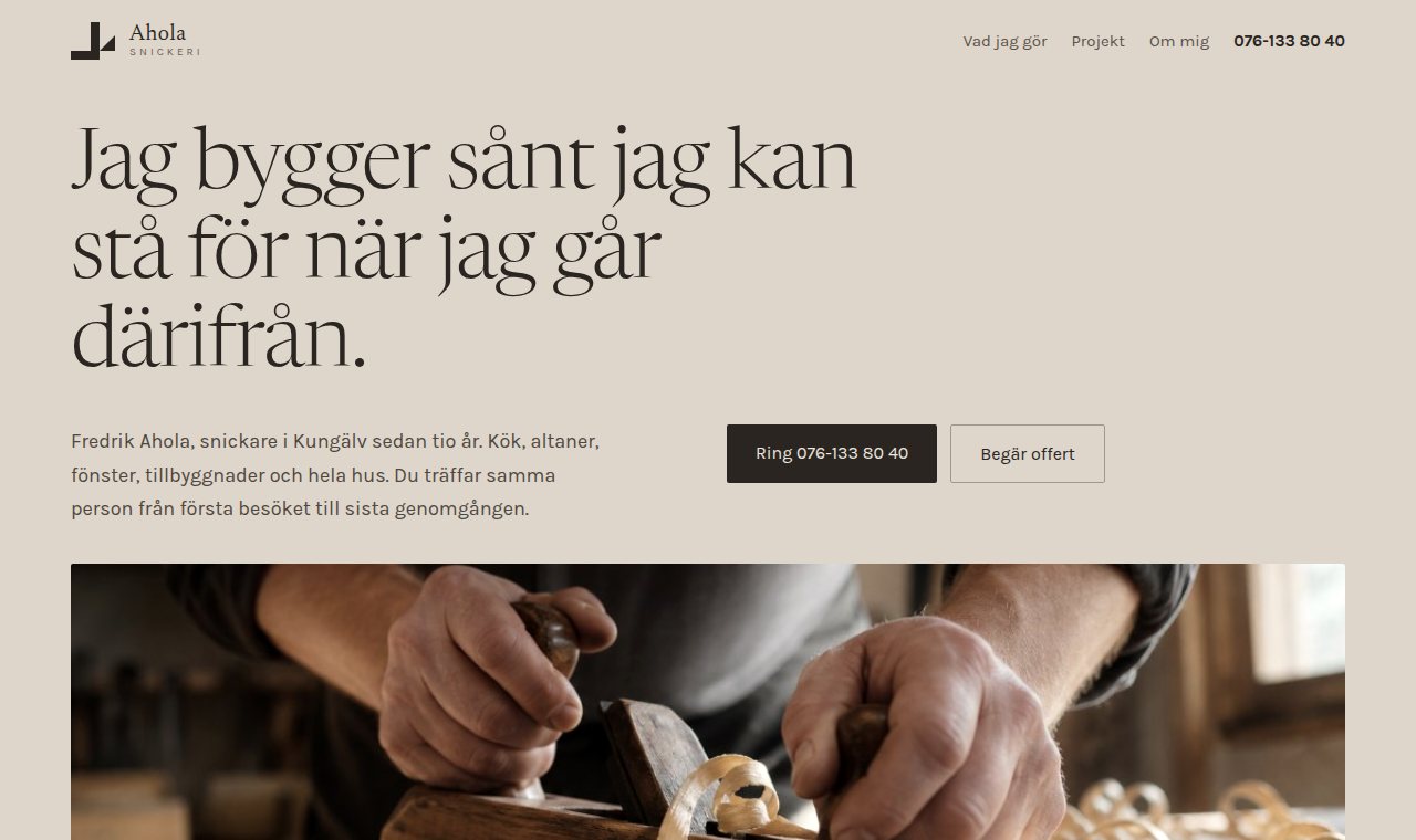 Miniatyr av startsidan Verkstad